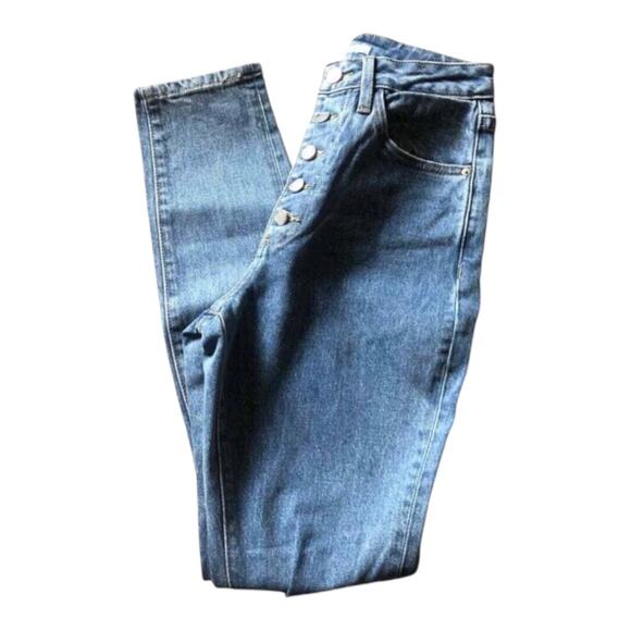 WeWoreWhat NWT The Danielle High Rise Straight Jean in Spring St Hole, 25 - Picture 4 of 16